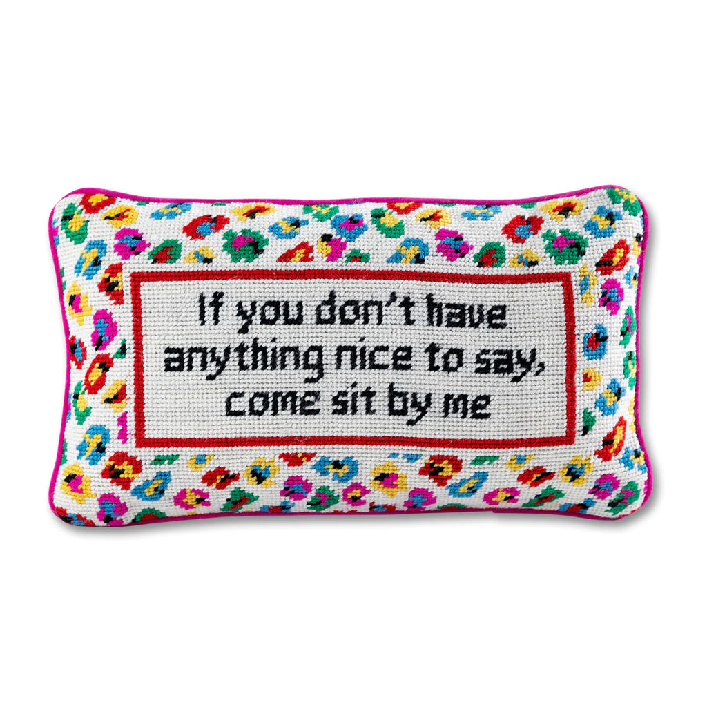 Furbish Come Sit By Me Needlepoint Pillow-Furbish-The Bugs Ear