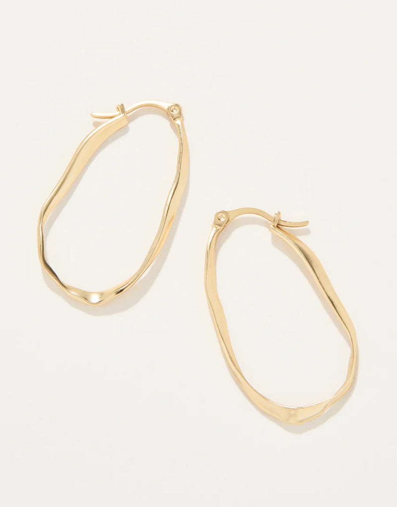 Spartina Isle of Hope Hoop Earrings Gold-Spartina-The Bugs Ear