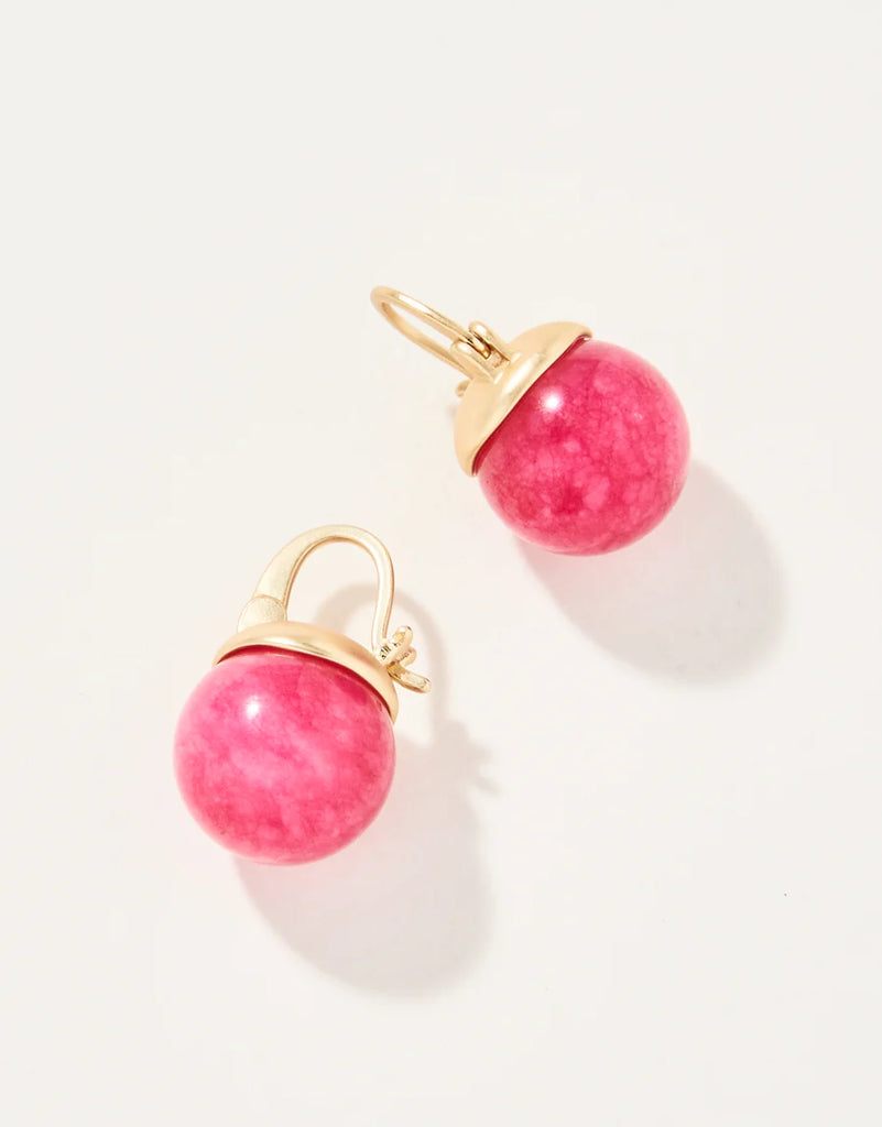 Spartina Appoline Pink Jade Earrings-Spartina-The Bugs Ear