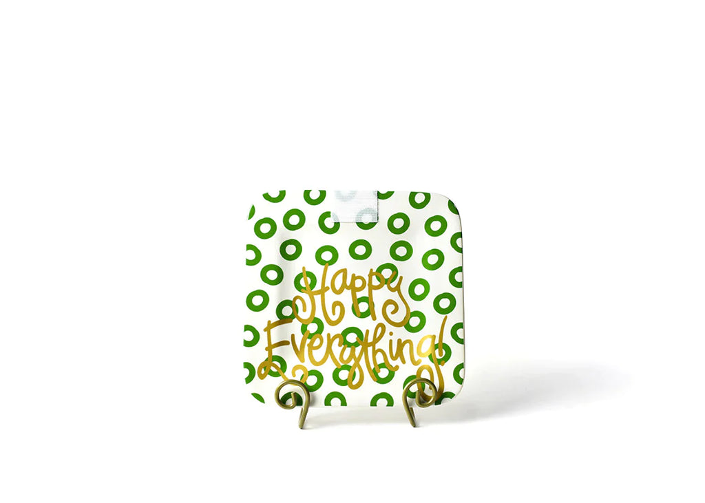 Happy Everything Peridot Mini Square Platter-Coton Colors-The Bugs Ear