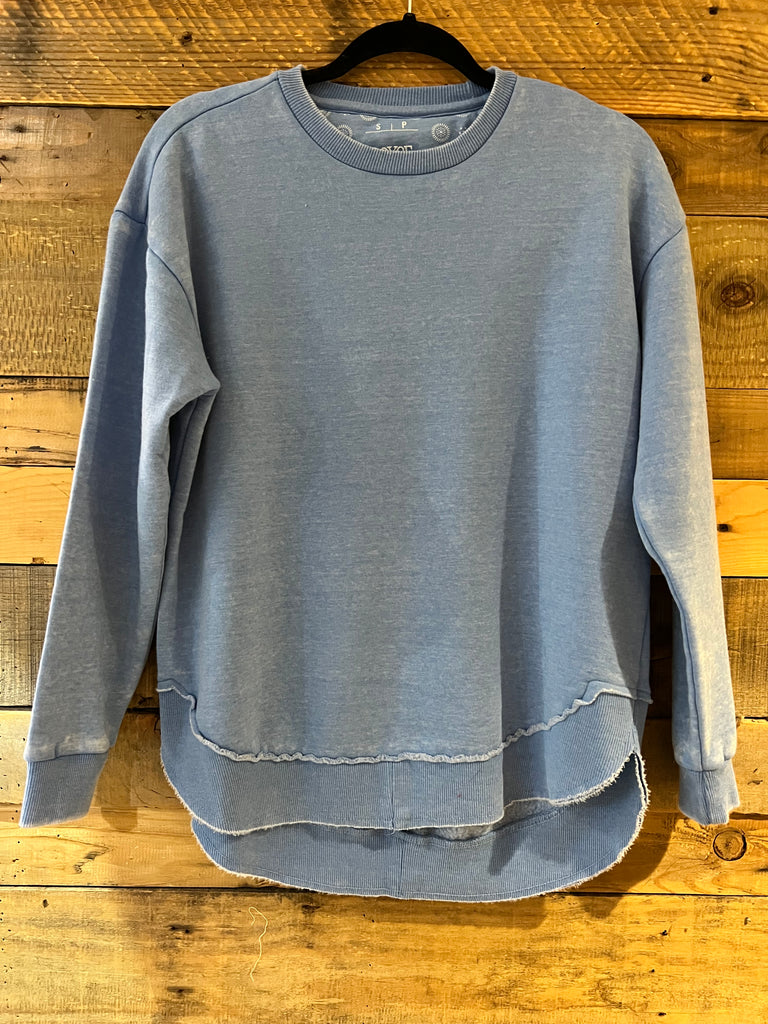 Vintage Washed Fleece Sweatshirt in Light Blue-Royce-The Bugs Ear