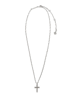 Kendra Scott Jada Cross Short Pendant Necklace in Silver-Kendra Scott-The Bugs Ear