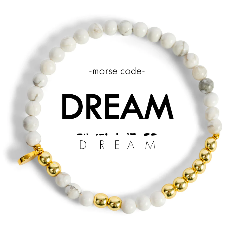 Gold Morse Code Bracelet for DREAM-Ethicgoods-The Bugs Ear