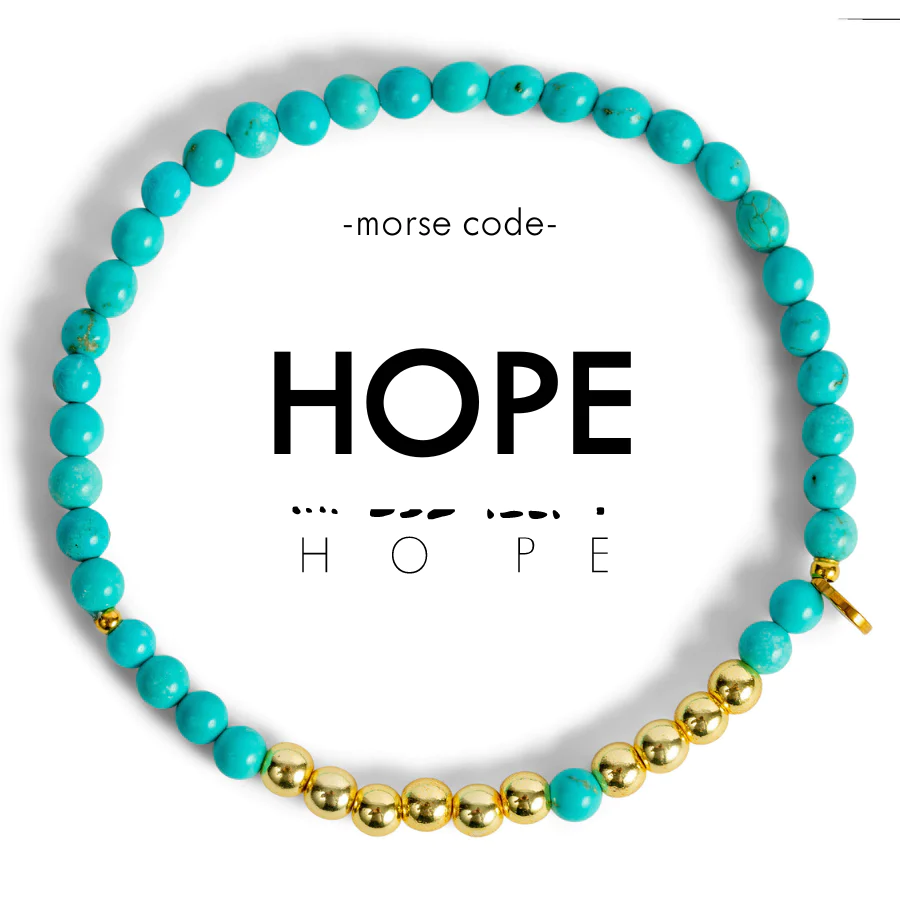 Gold Morse Code Bracelet for HOPE-Ethicgoods-The Bugs Ear