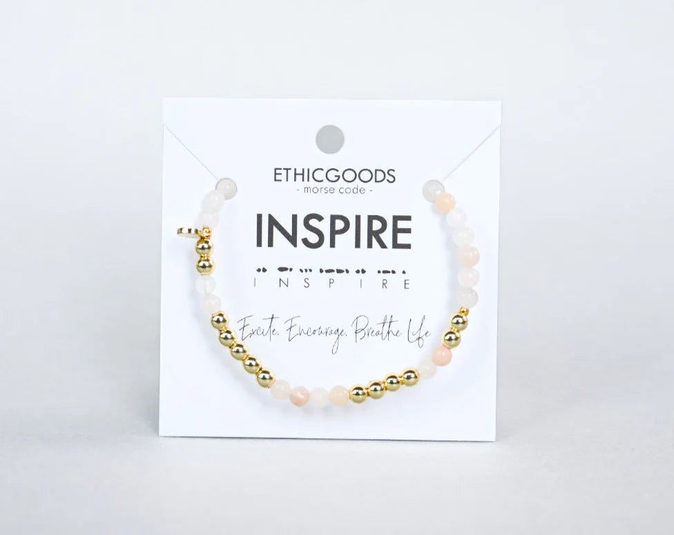 Gold Morse Code Bracelet for INSPIRE-Ethicgoods-The Bugs Ear