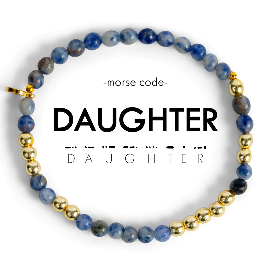 Gold Morse Code Bracelet for DAUGHTER-Ethicgoods-The Bugs Ear