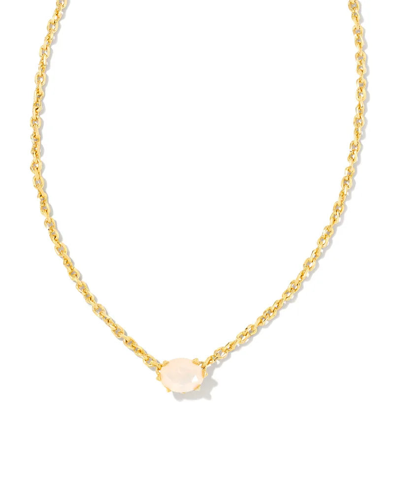 Kendra Scott Cailin Gold Pendant Necklace in Champagne Opal Crystal-Kendra Scott-The Bugs Ear
