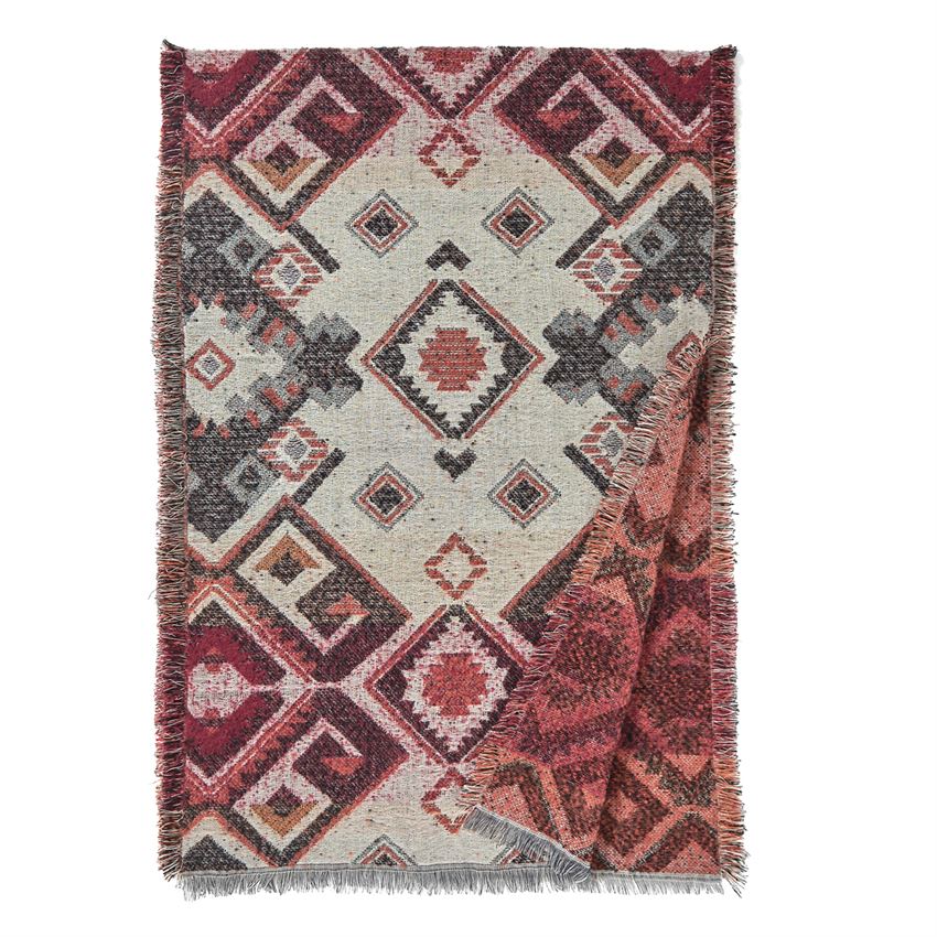 Vermejo Woven Print Blanket Wrap in Berry Mix-Coco and Carmen-The Bugs Ear