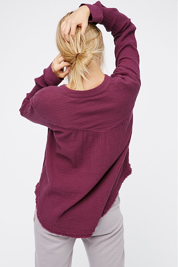Free People Changing Horizons Pullover in Plum Purple-Free People-The Bugs Ear