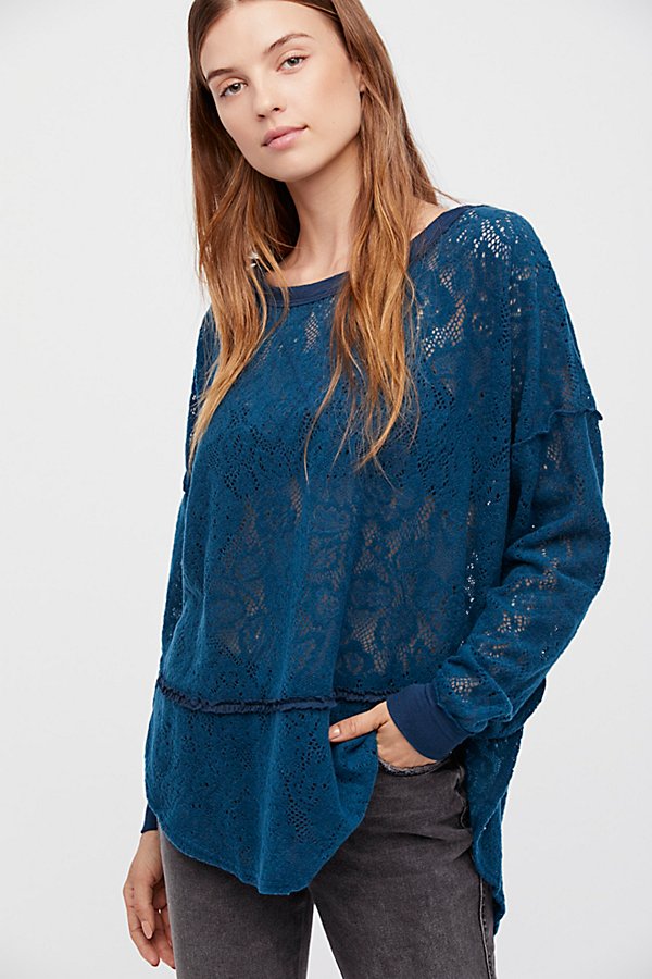 Free People Not Cold in This Top in Sapphire-Free People-The Bugs Ear