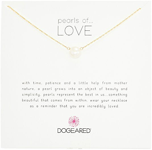 Dogeared Pearls of Love Large White Pearl Necklace, Gold Dipped-Dogeared-The Bugs Ear