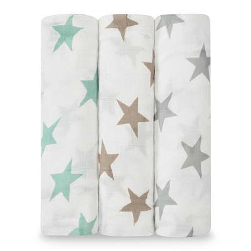 Aden and Anais Bamboo Swaddle 3 pack Set Milky Way-Aden + Anias-The Bugs Ear