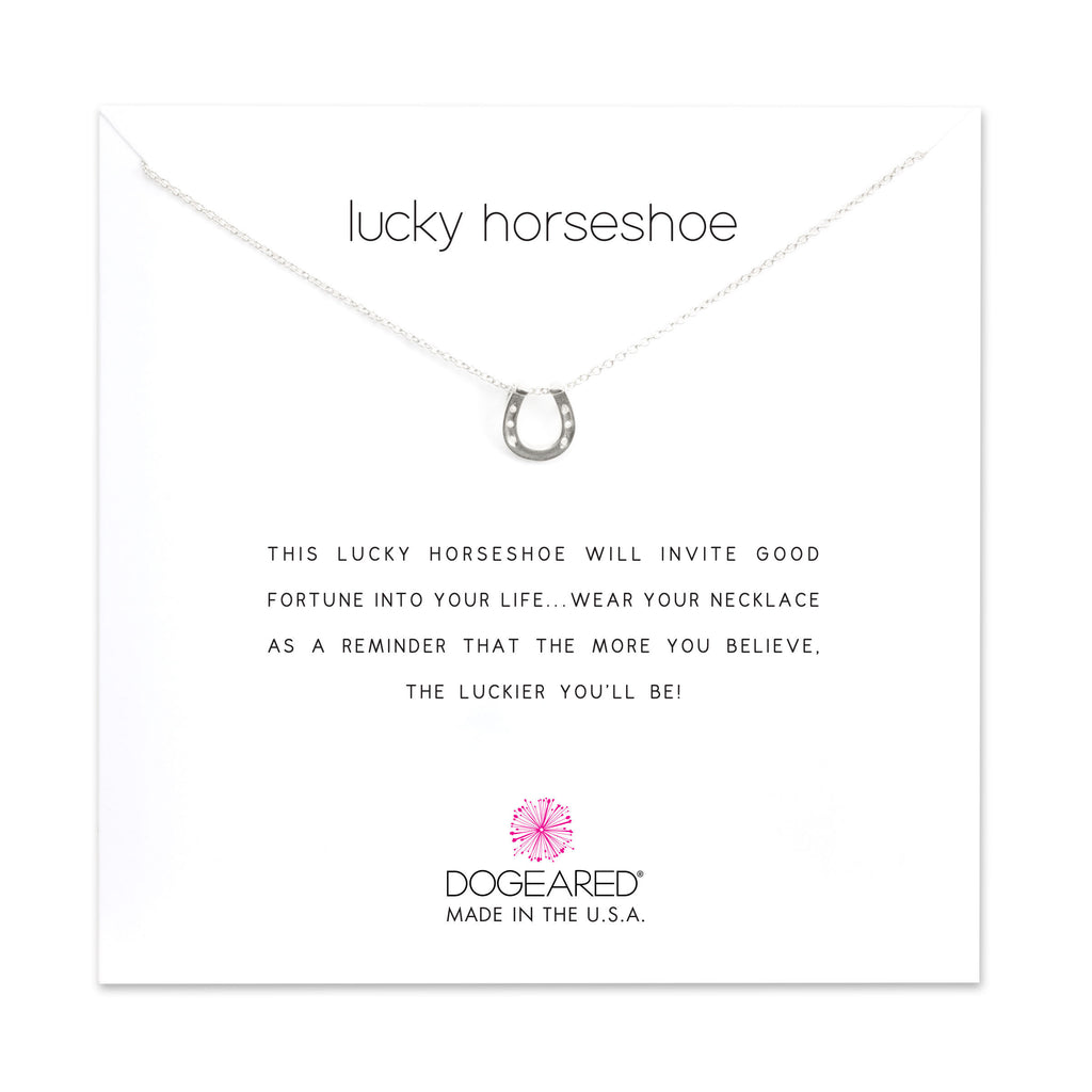 Dogeared Lucky Horseshoe Necklace Sterling Silver-Dogeared-The Bugs Ear