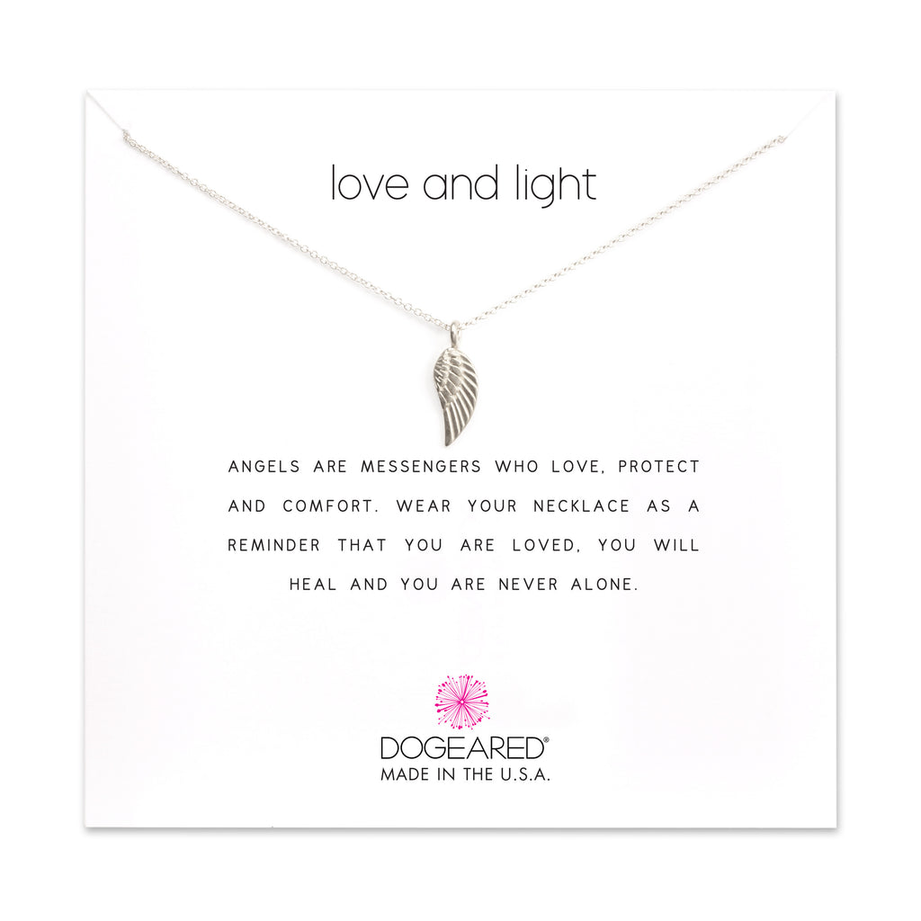Dogeared Love and Light Angel Wing Silver-Dogeared-The Bugs Ear