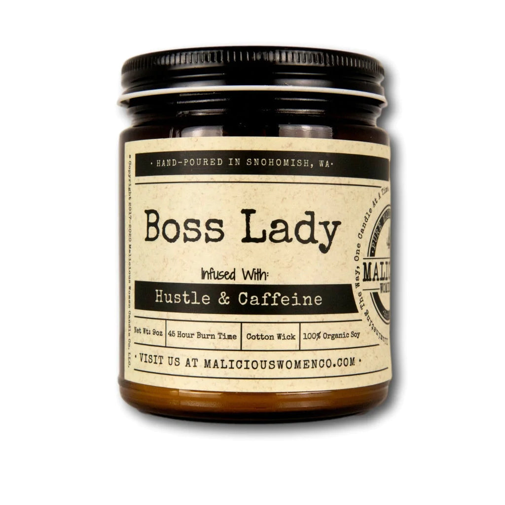 Boss Lady Infused with "Hustle & Caffeine"-Malicious Women Candle Co-The Bugs Ear