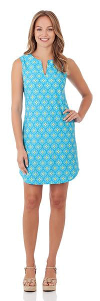 Jude Connally Allison Dress in Mosaic Tiles Turquoise-Jude Connally-The Bugs Ear
