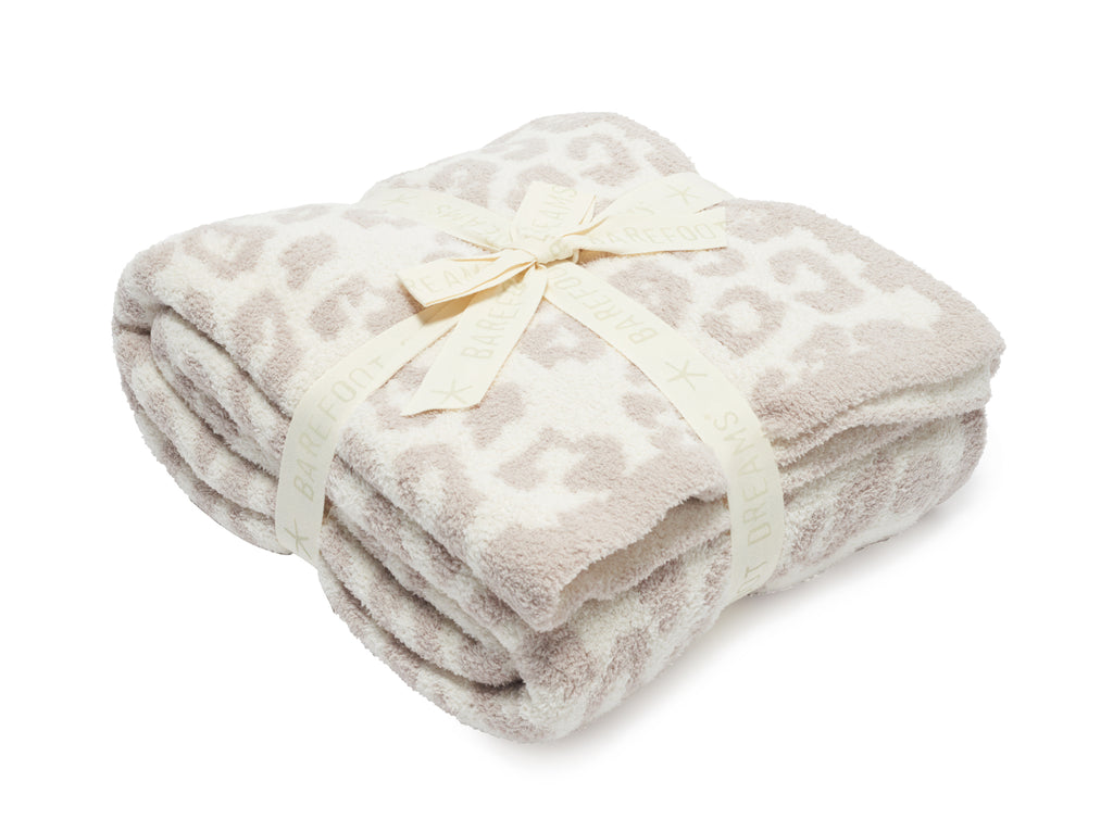 Barefoot Dreams Cozychic Barefoot in the Wild Throw Cream Stone-Barefoot Dreams-The Bugs Ear