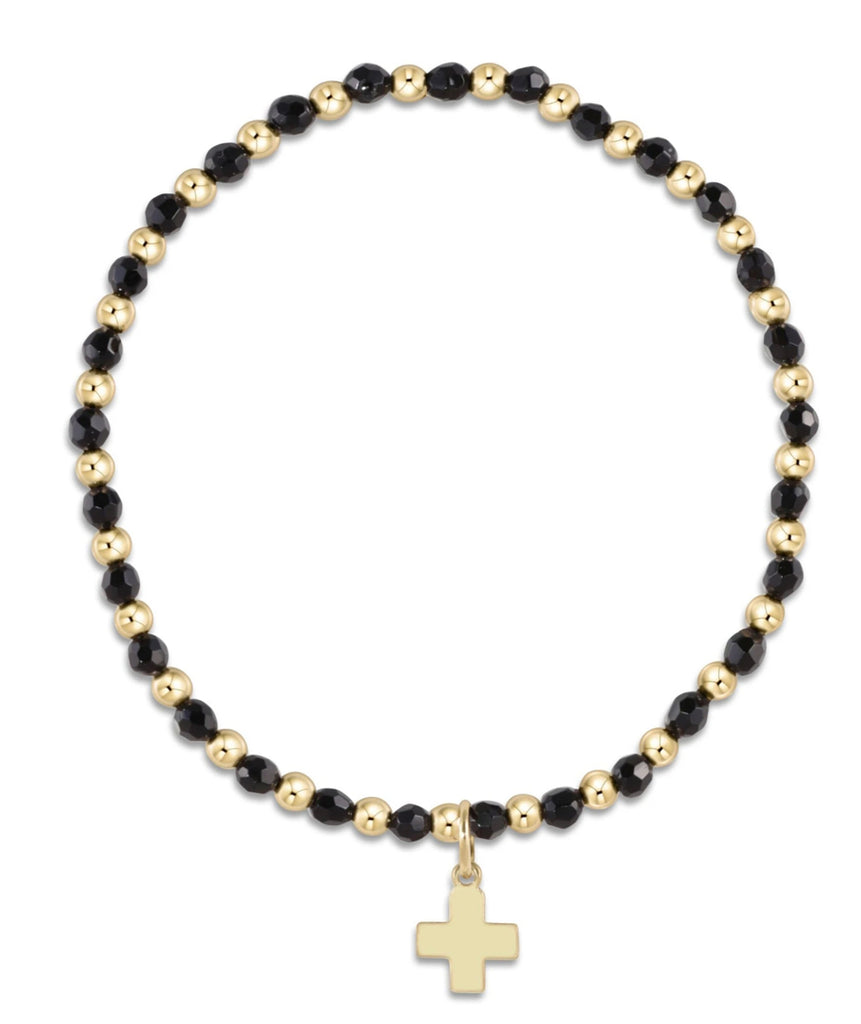 Enewton Gold Grateful Pattern Bead Bracelet - Signature Cross Gold Charm-Enewton-The Bugs Ear