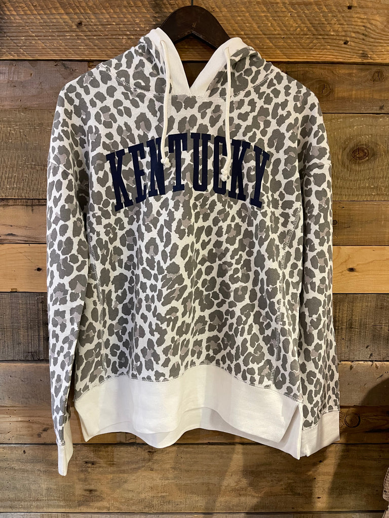 Kentucky Hooded Cheetah Sweatshirt Fleece-Royce-The Bugs Ear