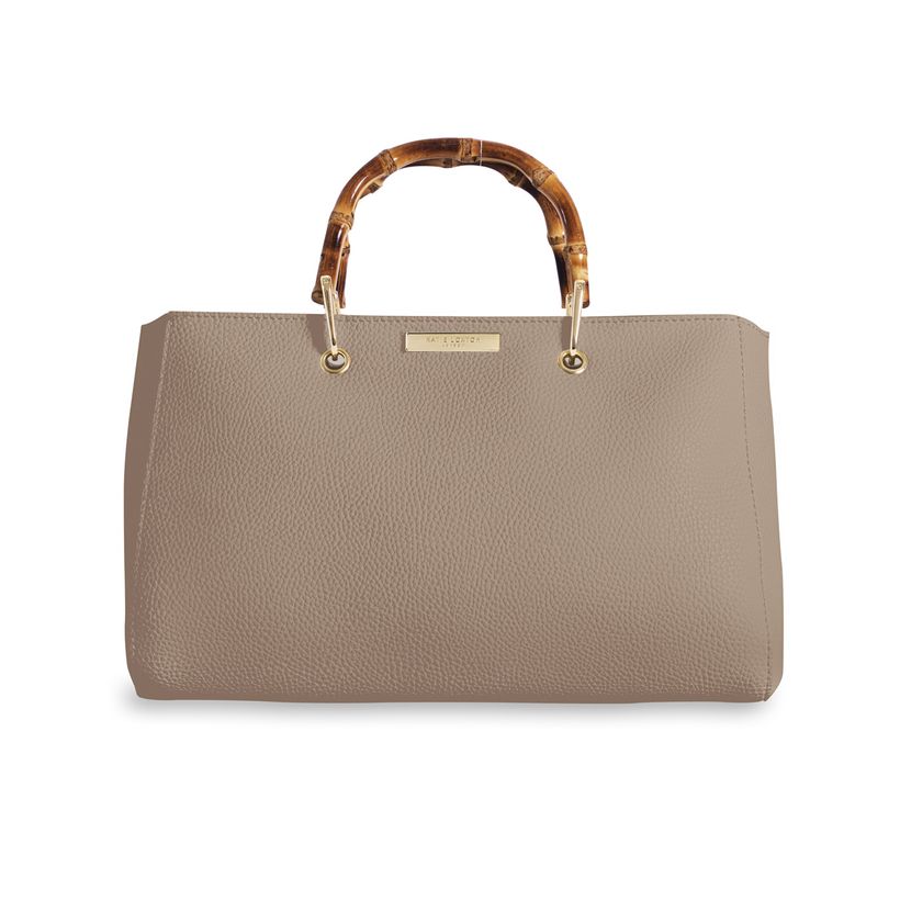 Katie Loxton Avery Bamboo Bag in Taupe-Katie Loxton-The Bugs Ear