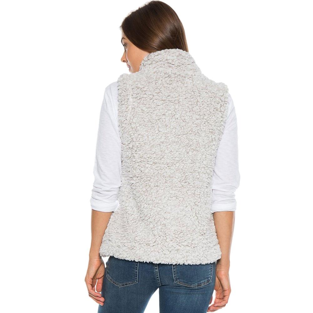 Dylan Solid Frosty Tipped Cozy Vest with Knit Lining Putty-True Grit-The Bugs Ear