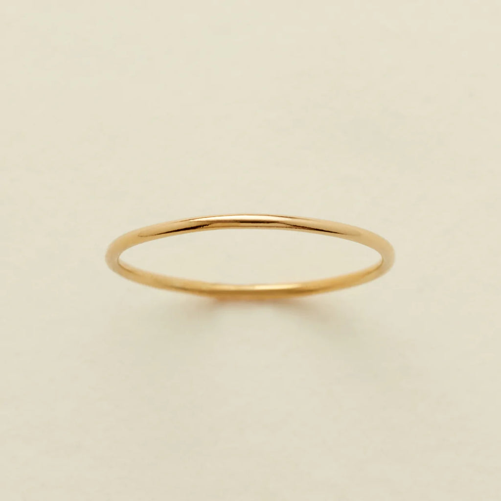 Round Stacking Ring in Gold-Made By Mary-The Bugs Ear
