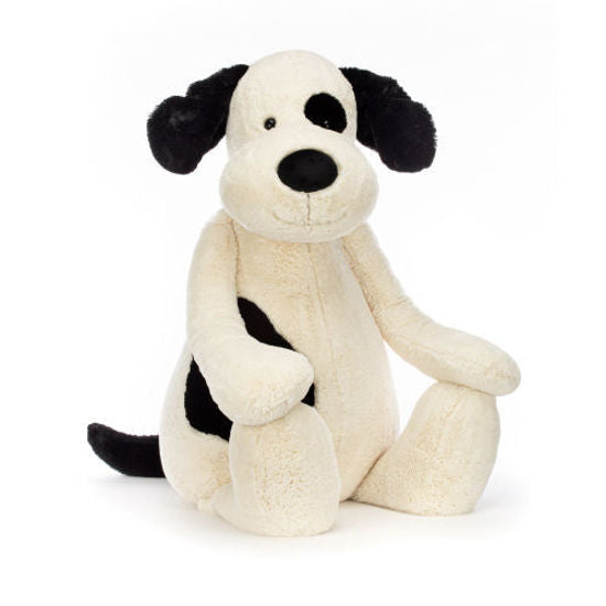 Jellycat Bashful Black and Cream Puppy Giant-Jellycat-The Bugs Ear