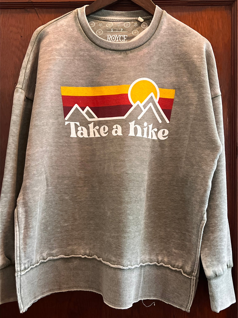 Take A Hike Crew Neck Sweatshirt-Royce-The Bugs Ear