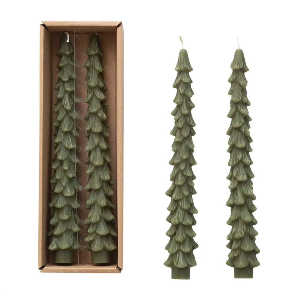 Tree Shaped Taper Candles-Creative Co-op-The Bugs Ear