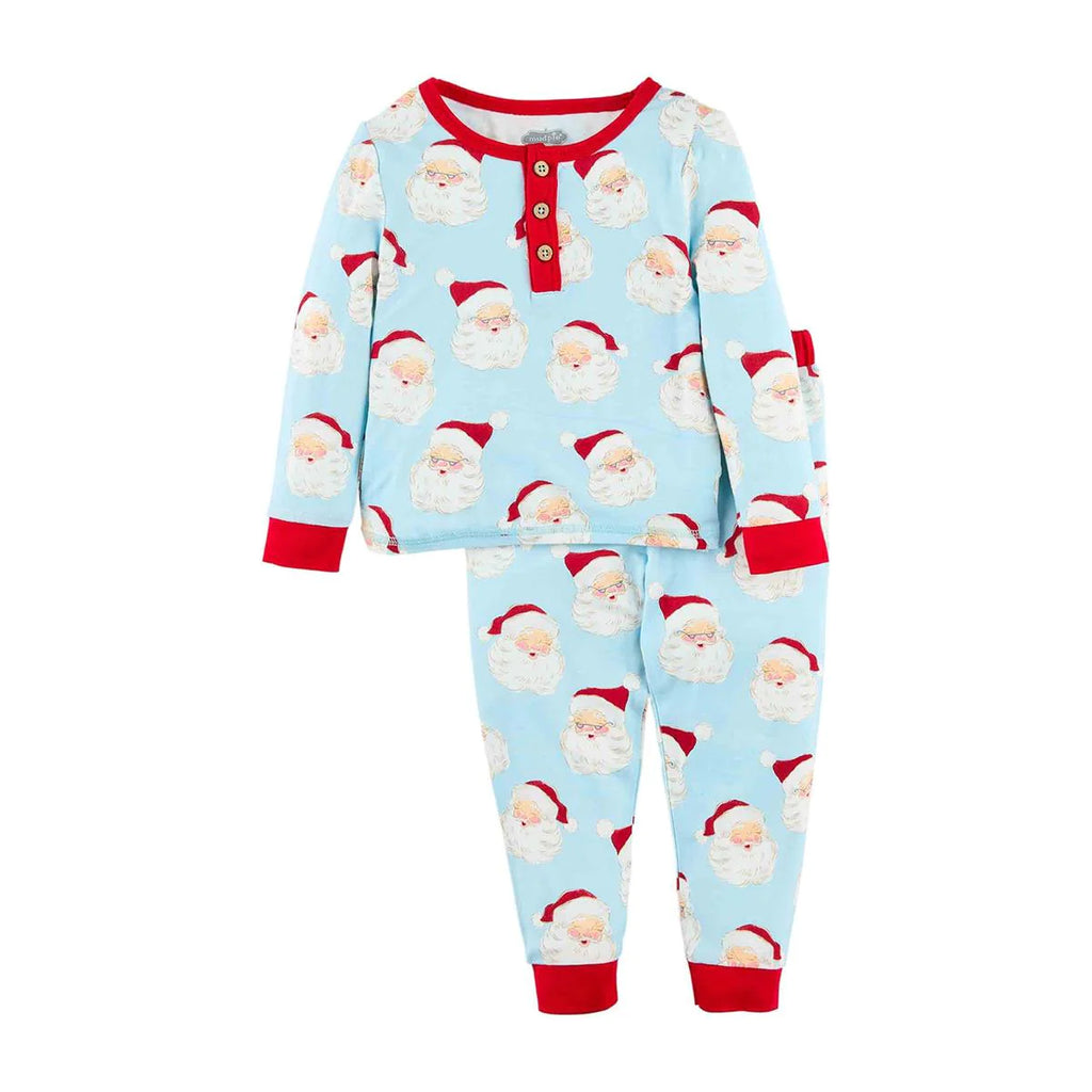 Blue Vintage Santa Pajama Set Mud Pie-Mud pie-The Bugs Ear