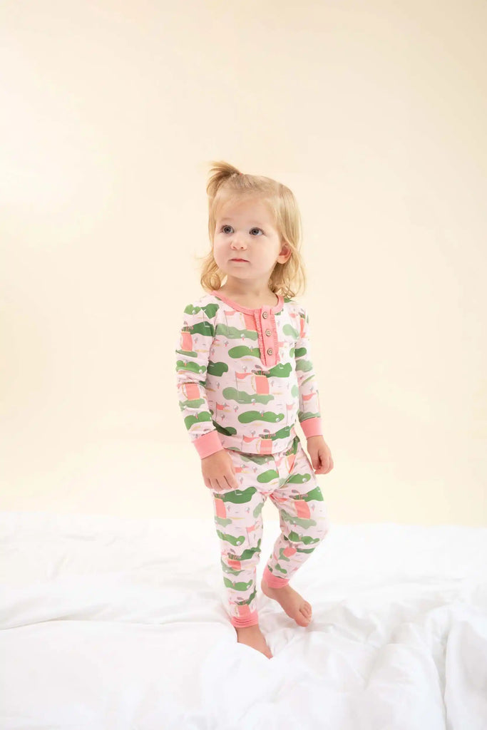 Pink Golf Toddler Pajamas Mud Pie-Mud pie-The Bugs Ear