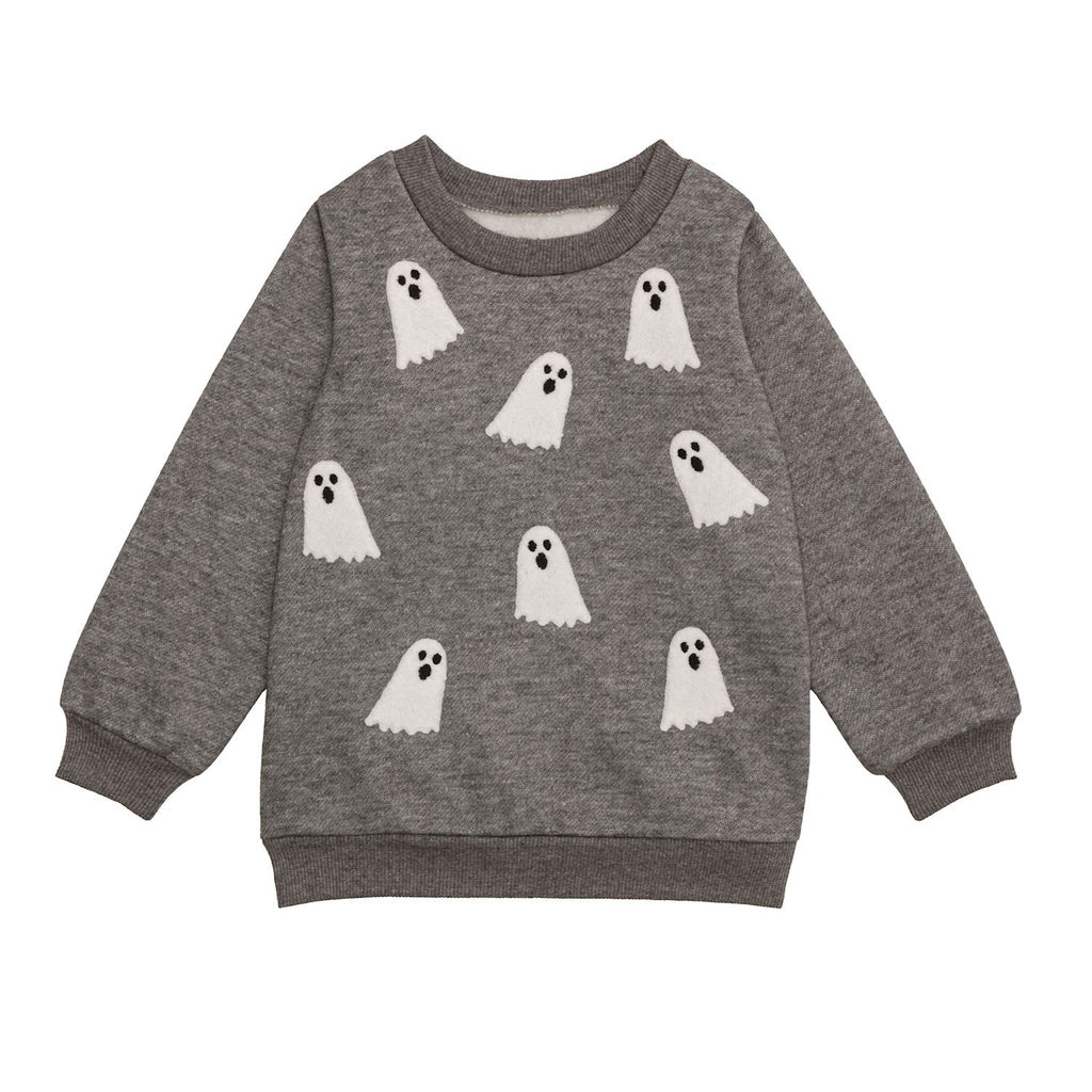 Ghost Boucle Sweatshirt Toddler Mud Pie-Mud pie-The Bugs Ear