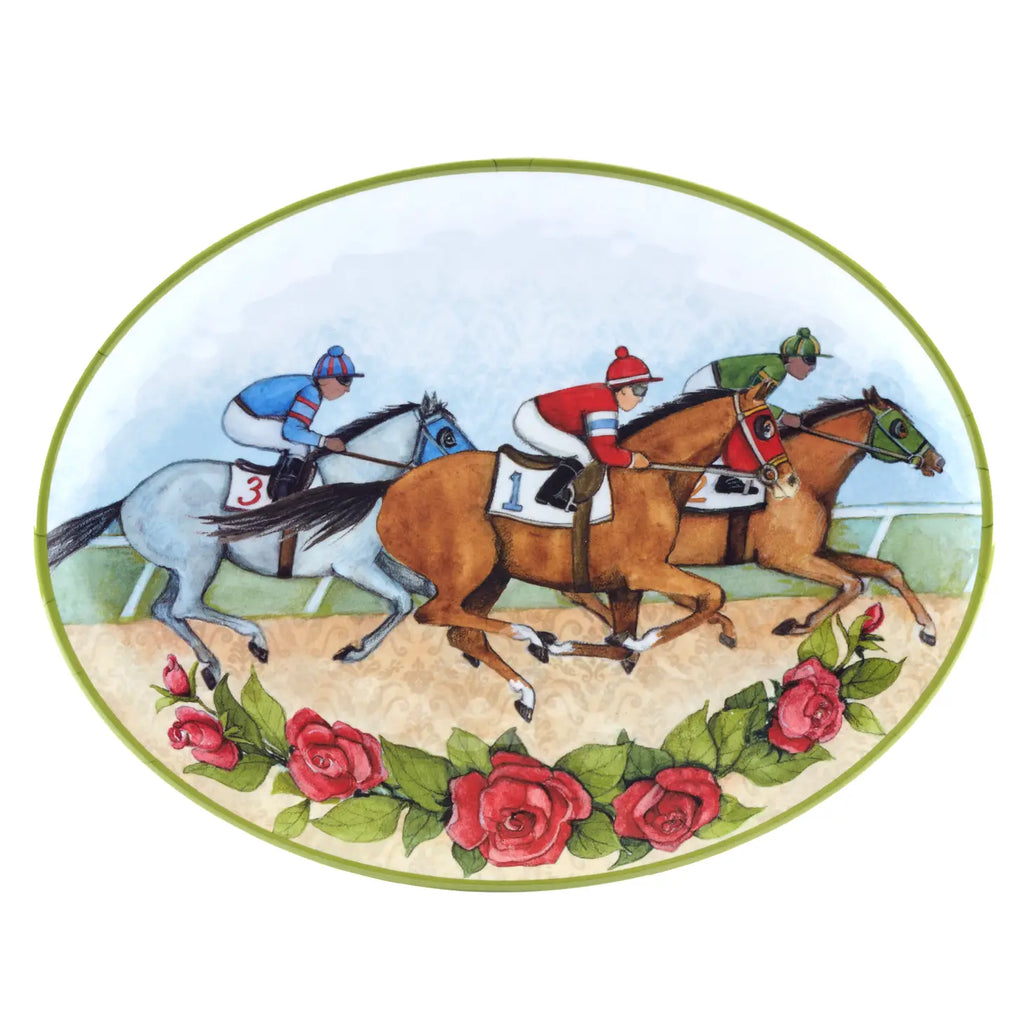 Certified International Day at the Races Melamine Oval Platter-Certified International-The Bugs Ear