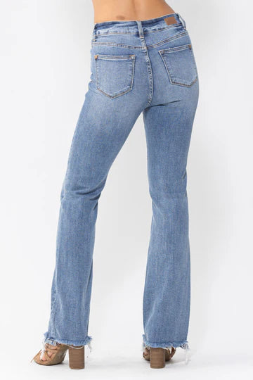 Judy Blue High Waist Double Button Bootcut Jeans-Judy Blue-The Bugs Ear