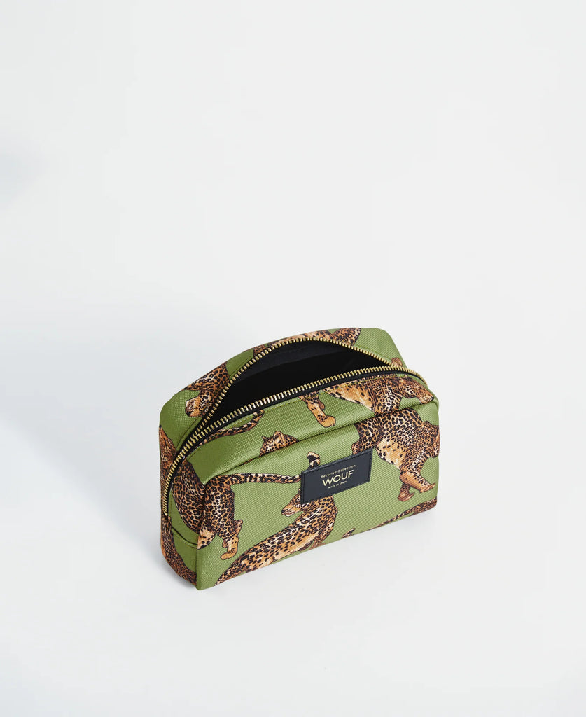 Olive Leopard Toiletry Bag-Wouf-The Bugs Ear
