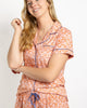 Rosalie Short Sleeve Button Up Sleep Shirt