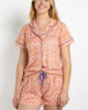 Rosalie Short Sleeve Button Up Sleep Shirt
