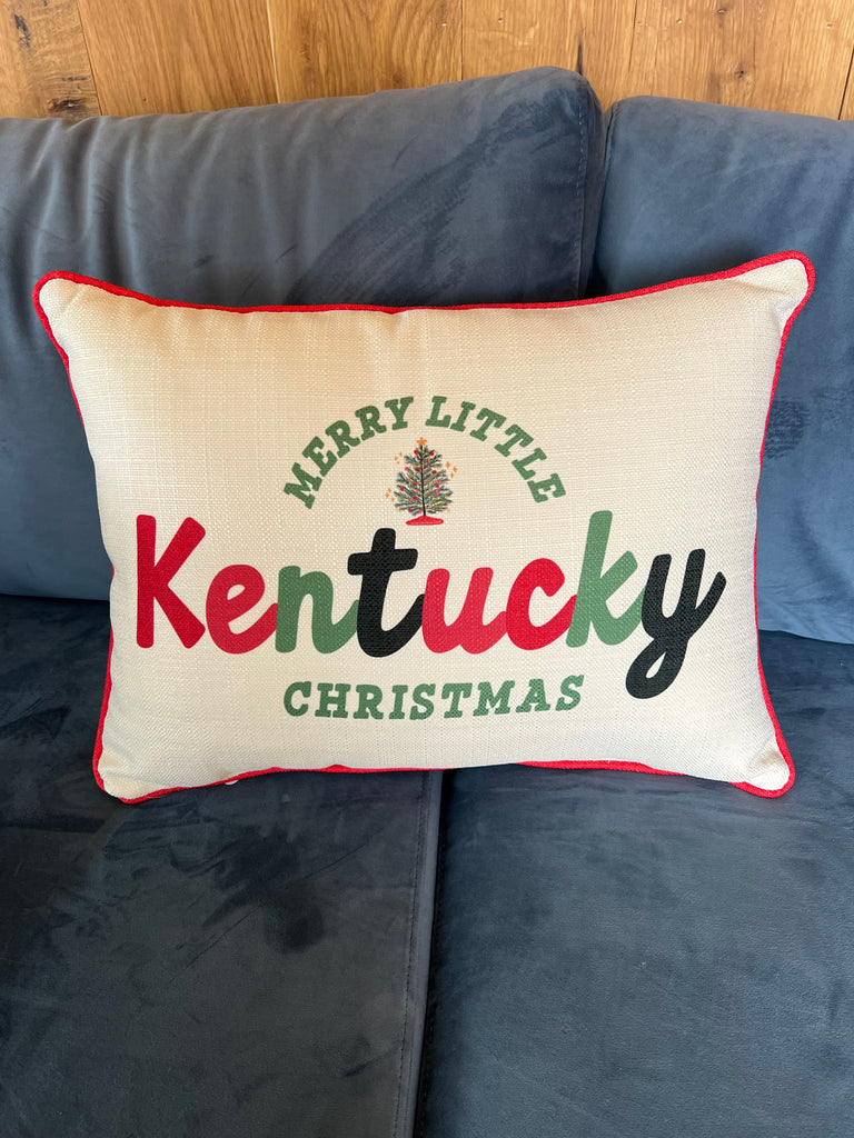 Merry Little Kentucky Christmas Pillow-Little Birdie-The Bugs Ear