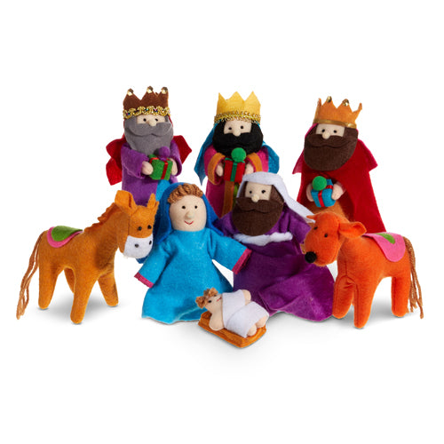 Small Fabric Christmas Nativity Set-Raz Imports-The Bugs Ear