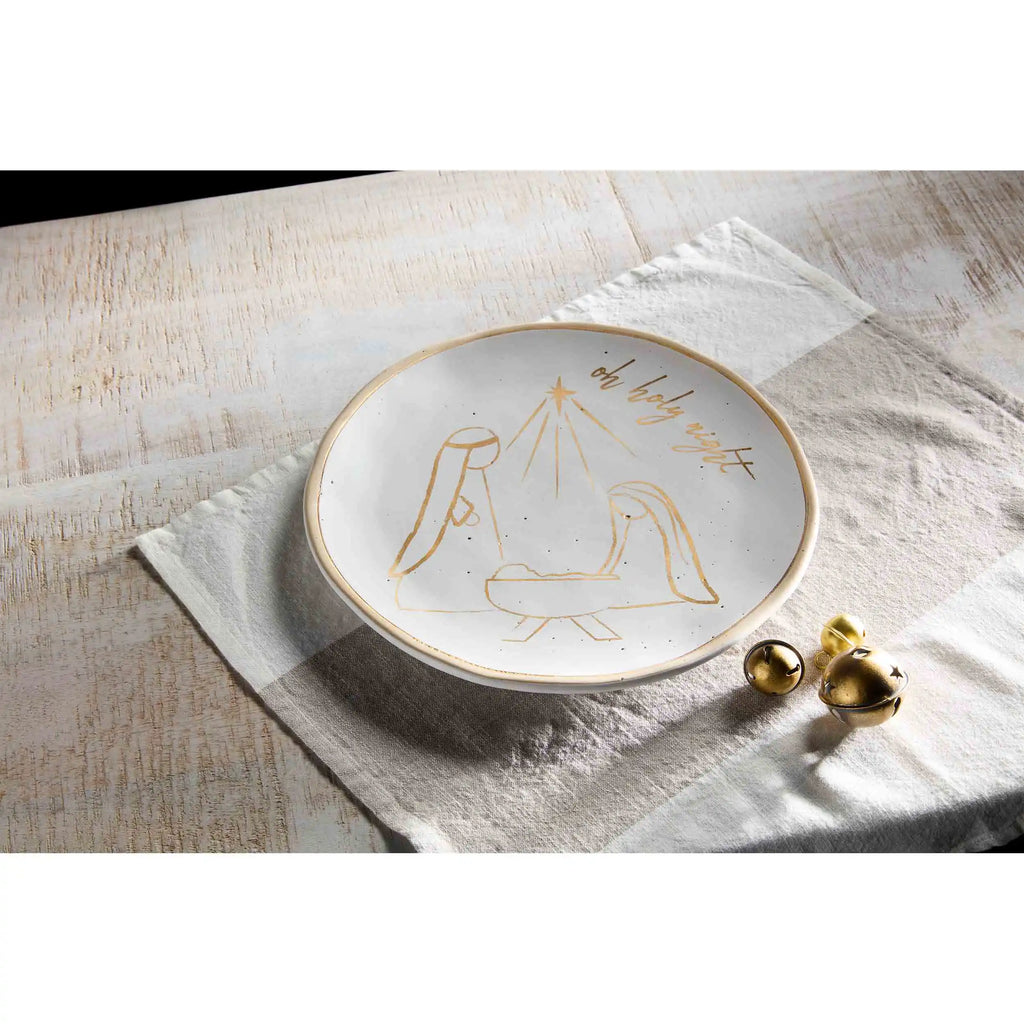 Gold Nativity Platter Mud Pie-Mud pie-The Bugs Ear