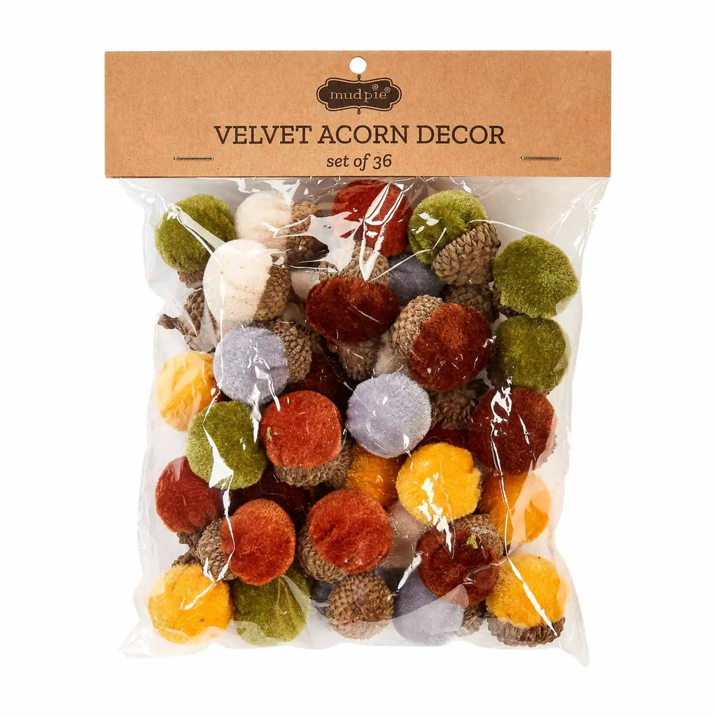 Mini Velvet Acorn Set Mud Pie-Mud pie-The Bugs Ear
