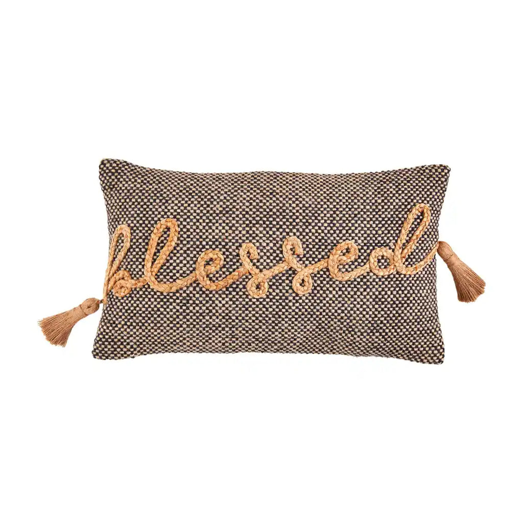 Blessed Tassel Pillow Mud Pie-Mud pie-The Bugs Ear