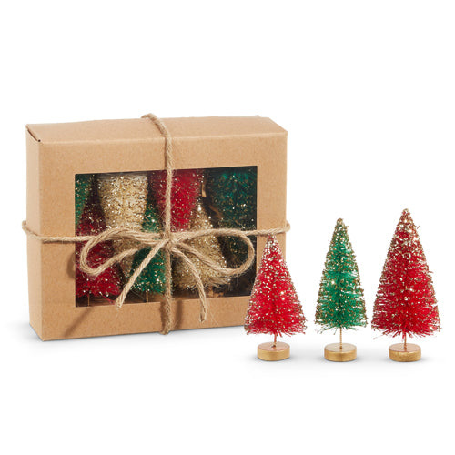 Christmas Bottle Brush Trees-Raz Imports-The Bugs Ear