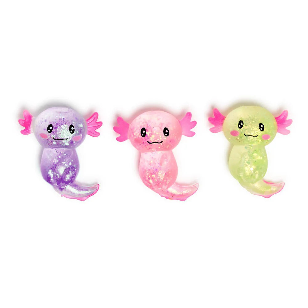 Squishy Glitter Axolotl Toy-Two's Company-The Bugs Ear