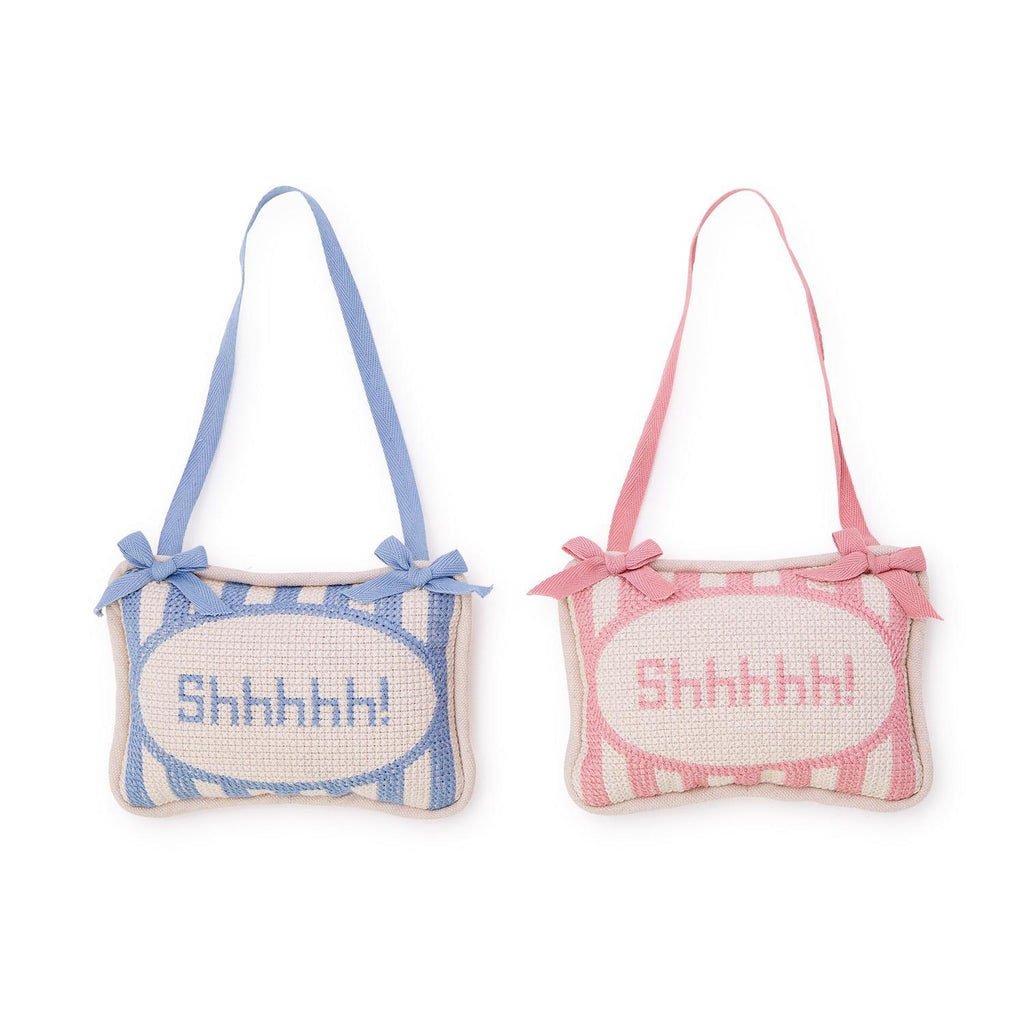 Shhhhh! Embroidered Pillow Door Hanger Décor-Two's Company-The Bugs Ear
