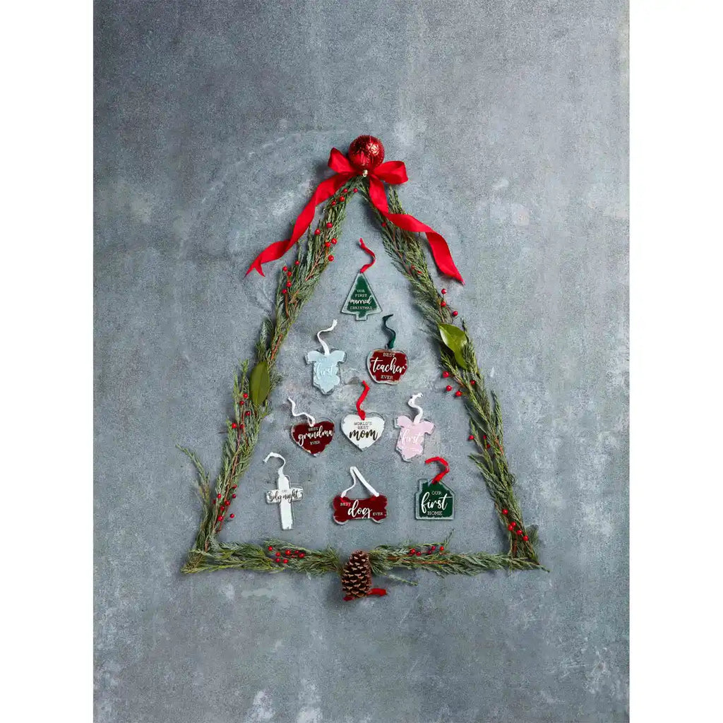Acrylic Christmas Ornaments Mud Pie-Mud pie-The Bugs Ear