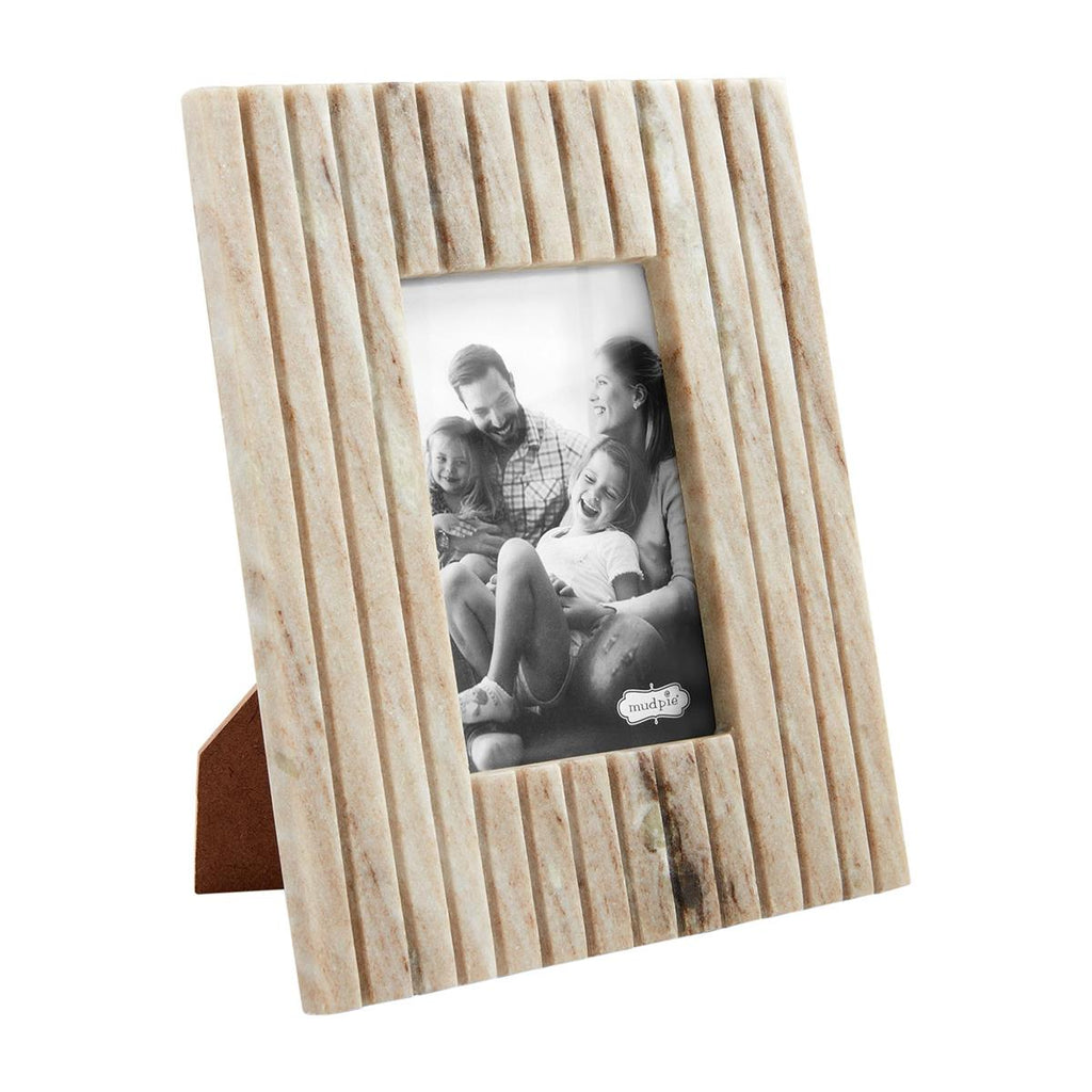 Beige Stripe Marble Frame Mud Pie-Mud pie-The Bugs Ear