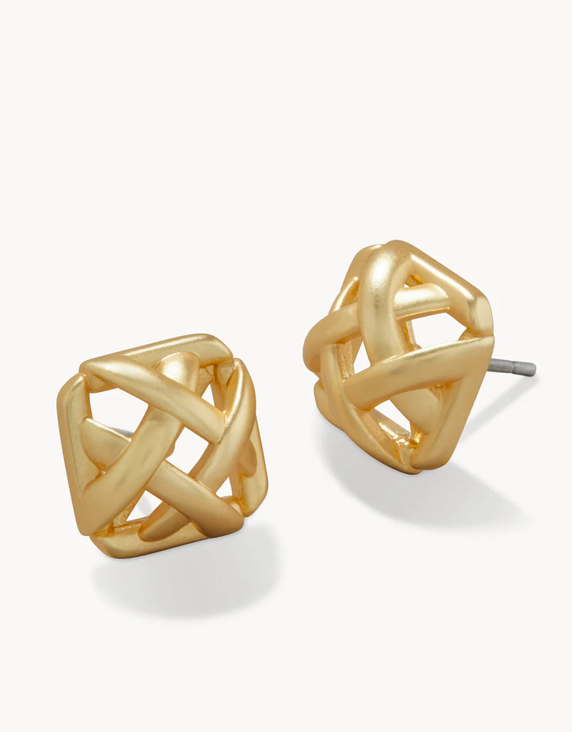 Spartina Cane Stud Earrings Gold-Spartina-The Bugs Ear