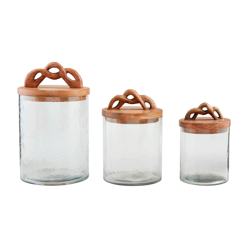 Twisted Handle Canister Set of 3 Mud Pie-Mud pie-The Bugs Ear