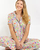 Mahjong Dreams Short Sleeve Button Up Sleep Shirt